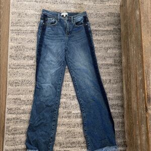 Chic Two-Tone Blue Women's Flare Jeans